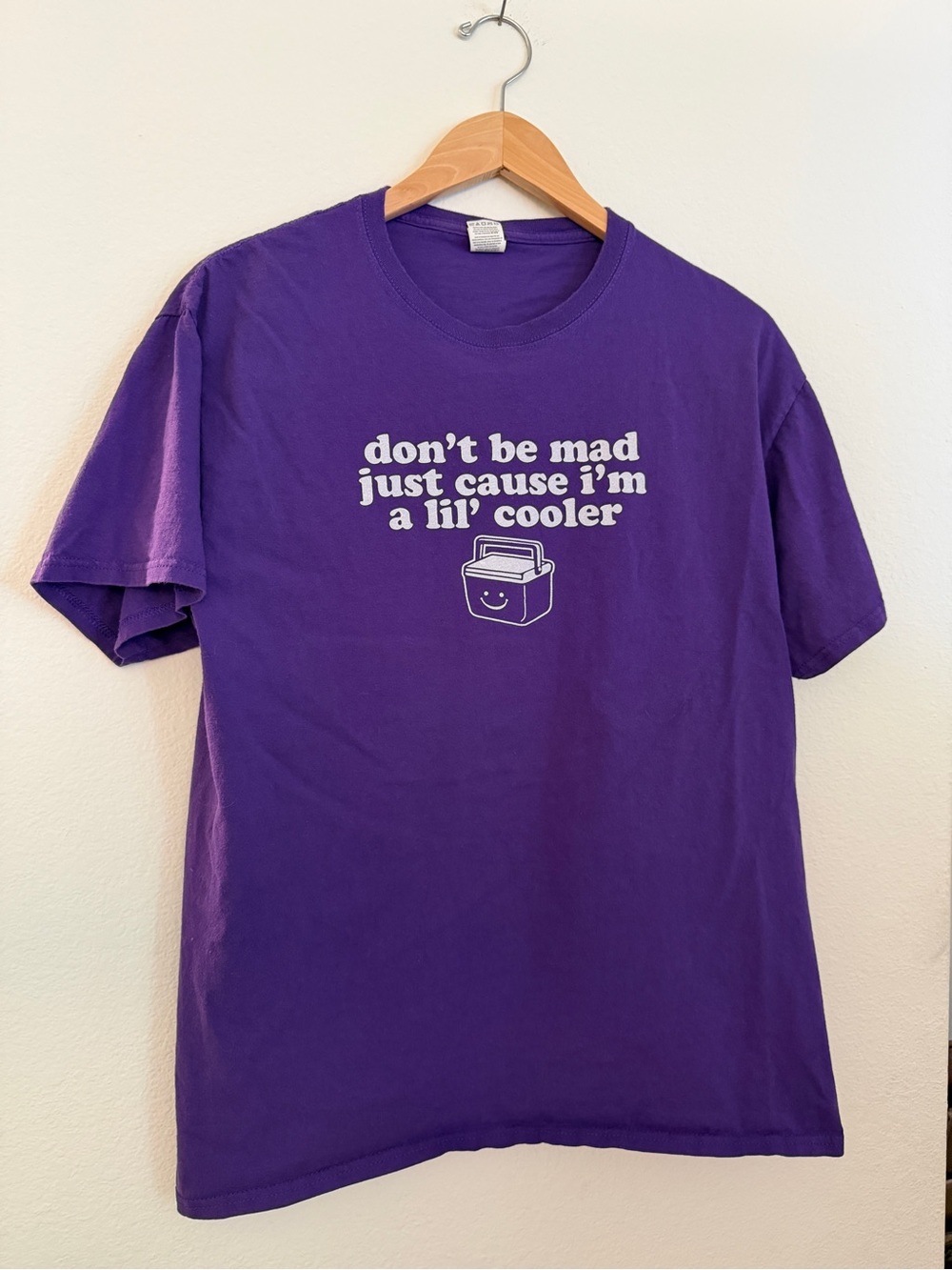 Purple Graphic Tee - don’t be mad, just cause I’m a lil cooler